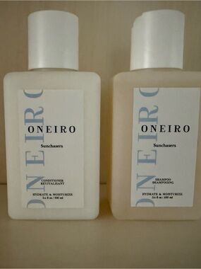ONEIRO Sunchasers Shampoo & Conditioner Duo - White with Light Blue Label